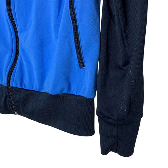 Nike Blue Y2K Full Zip Athletic Sweatshirt Active Stripe Top Large - Picture 2 of 5